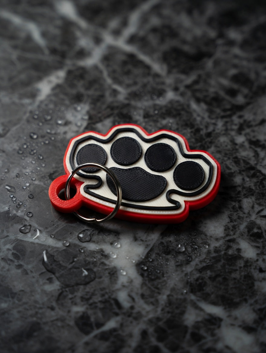 Brass Knuckles NFC Keychain