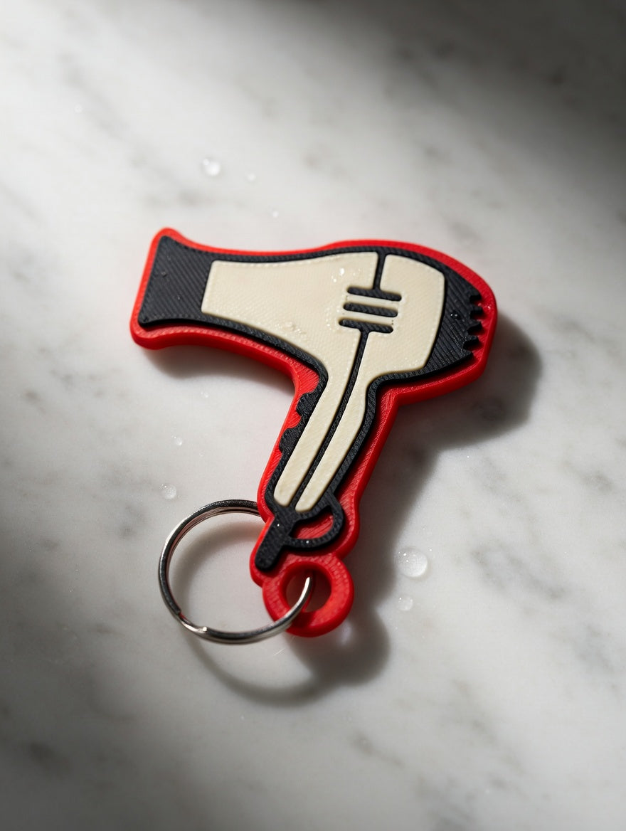 Hairdryer NFC Keychain
