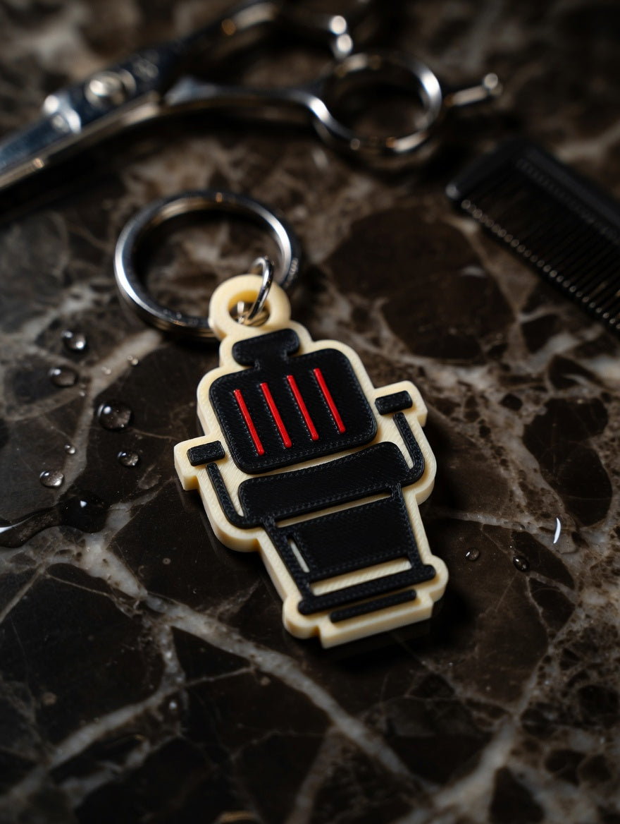 Barber Chair NFC Keychain
